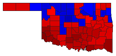 1926 Oklahoma County Map of General Election Results for Governor