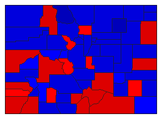 1926 Colorado County Map of General Election Results for State Treasurer