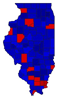 1928 Illinois County Map of Republican Primary Election Results for Governor