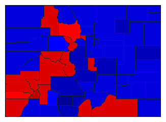 1928 Colorado County Map of General Election Results for Lt. Governor
