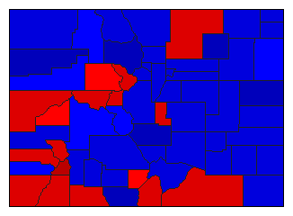 1930 Colorado County Map of General Election Results for State Auditor