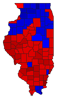 1932 Illinois County Map of General Election Results for State Auditor