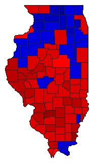 1932 Illinois County Map of General Election Results for State Treasurer