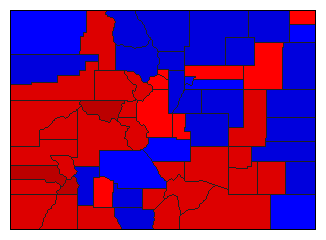 1932 Colorado County Map of Special Election Results for Senator
