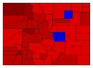1932 Colorado County Map of General Election Results for Governor