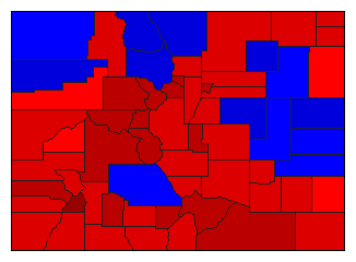 1936 Colorado County Map of General Election Results for State Auditor