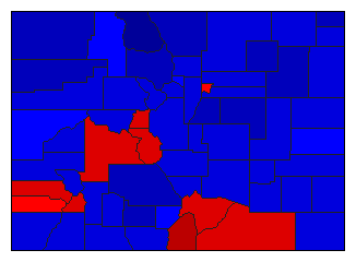 1938 Colorado County Map of General Election Results for State Treasurer