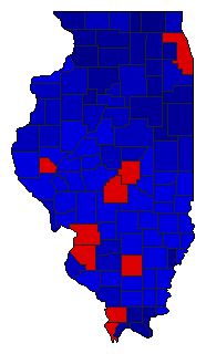 1942 Illinois County Map of General Election Results for Senator