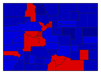 1942 Colorado County Map of General Election Results for Lt. Governor