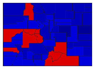 1944 Colorado County Map of General Election Results for Lt. Governor