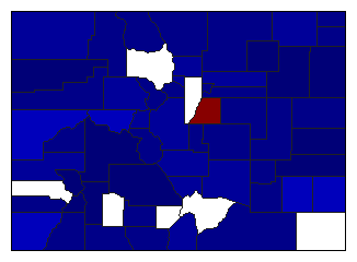 1944 Colorado County Map of Special Election Results for Secretary of State