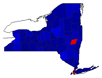 1946 New York County Map of General Election Results for Attorney General