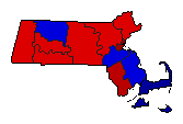 1948 Massachusetts County Map of General Election Results for Governor