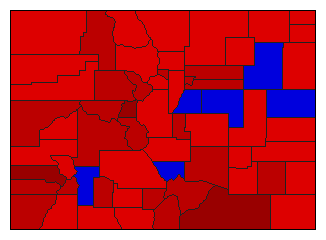 1948 Colorado County Map of General Election Results for State Treasurer