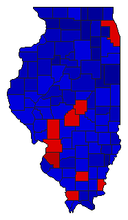 1952 Illinois County Map of General Election Results for Governor