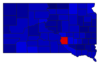 1952 South Dakota County Map of General Election Results for Secretary of State