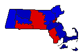 1954 Massachusetts County Map of General Election Results for Attorney General