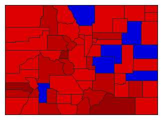 1954 Colorado County Map of General Election Results for State Auditor