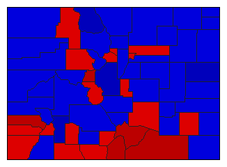 1956 Colorado County Map of General Election Results for Governor