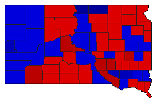 1958 South Dakota County Map of General Election Results for Attorney General