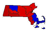 1960 Massachusetts County Map of General Election Results for Attorney General