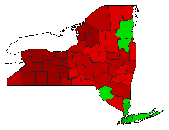 1960 New York County Map of General Election Results for Referendum