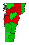 1960 Vermont County Map of General Election Results for Referendum