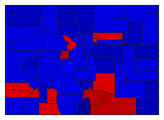 1960 Colorado County Map of General Election Results for Senator
