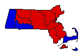 1962 Massachusetts County Map of Republican Primary Election Results for Attorney General