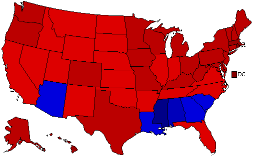 1964  County Map of General Election Results for President