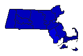 1966 Massachusetts County Map of General Election Results for Governor