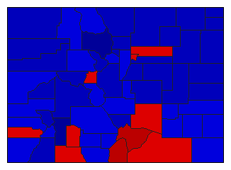 1966 Colorado County Map of General Election Results for Secretary of State