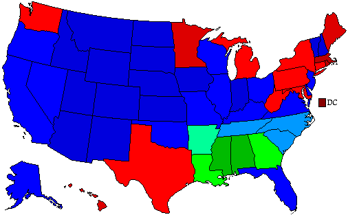 1968  County Map of General Election Results for President
