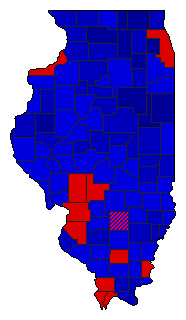 1968 Illinois County Map of General Election Results for Attorney General