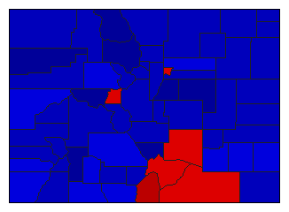 1968 Colorado County Map of General Election Results for Senator