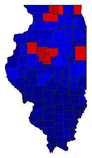 1970 Illinois County Map of Republican Primary Election Results for Senator