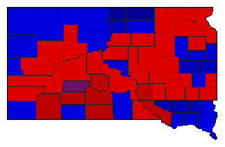 1970 South Dakota County Map of General Election Results for Attorney General