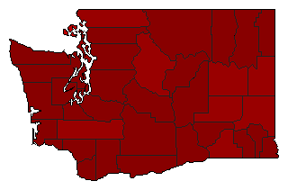 1970 Washington County Map of General Election Results for Senator