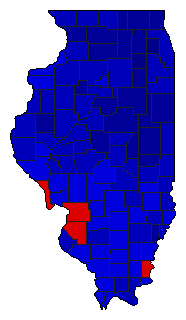 1972 Illinois County Map of General Election Results for Attorney General