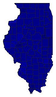 1974 Illinois County Map of Republican Primary Election Results for Senator