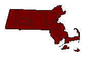 1974 Massachusetts County Map of General Election Results for State Treasurer