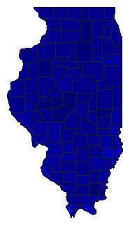 1976 Illinois County Map of Republican Primary Election Results for Governor