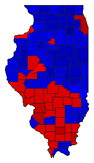 1978 Illinois County Map of General Election Results for Comptroller General