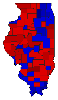 1978 Illinois County Map of Republican Primary Election Results for Comptroller General