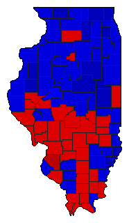 1978 Illinois County Map of General Election Results for Senator