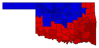 1978 Oklahoma County Map of General Election Results for State Auditor