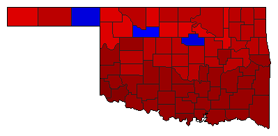 1978 Oklahoma County Map of General Election Results for Senator