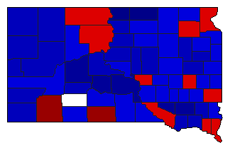 1978 South Dakota County Map of General Election Results for State Auditor