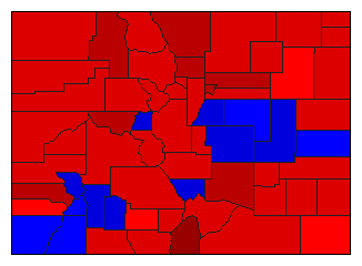 1978 Colorado County Map of General Election Results for Governor