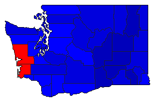 1980 Washington County Map of General Election Results for President